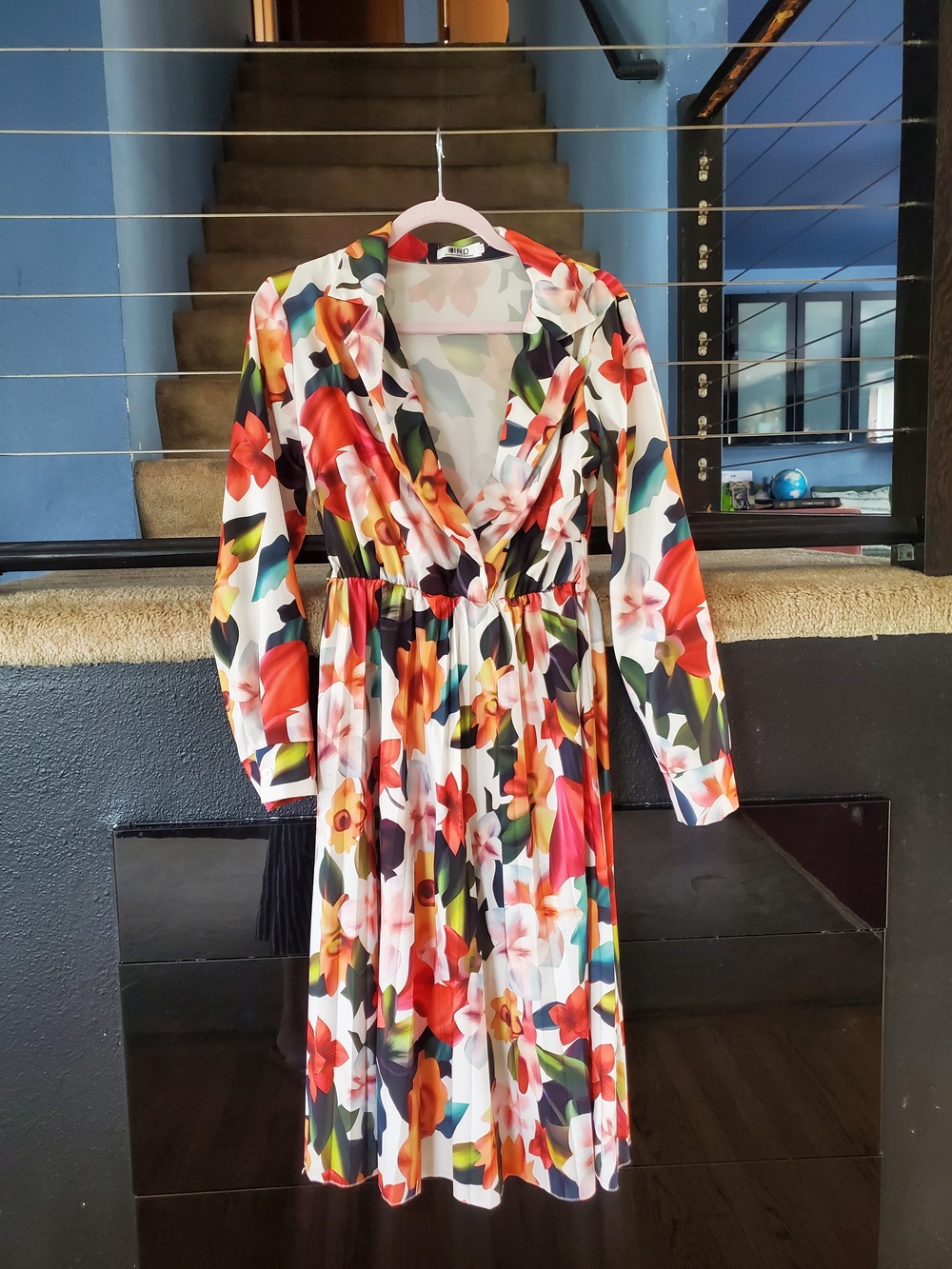 & Other Stories Multicolor Floral Long Sleeve Midi Dress
